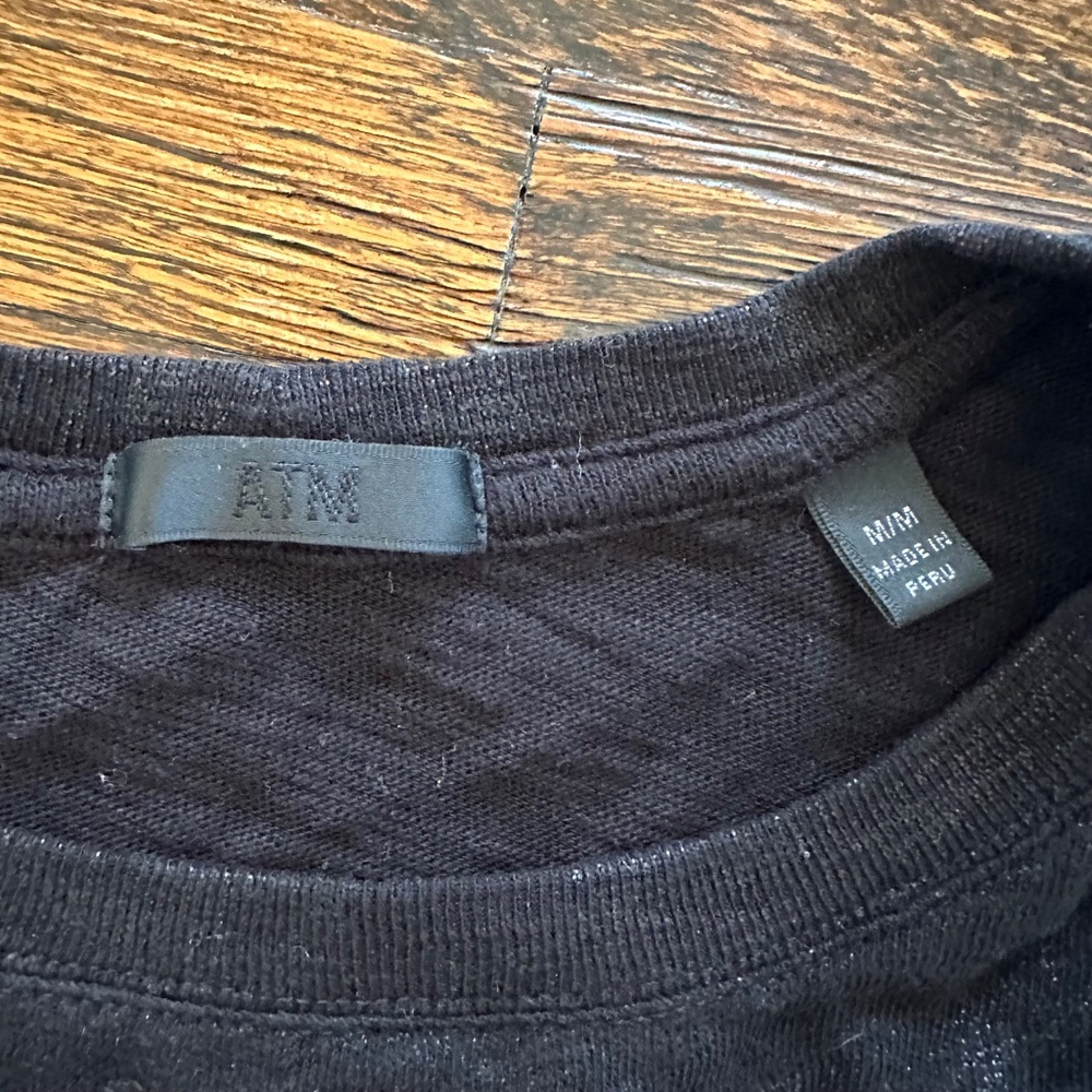 ATM Anthony Thomas Melillo Black Short Sleeve Tee - Picture 2 of 5